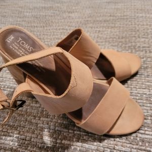 TOMS Block heel slingback shoes size 11